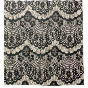 Fabric lace openwork. Fabric lace floral ornament Shower Curtain