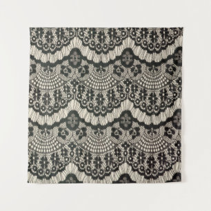 Fabric lace openwork.  Fabric lace floral ornament Tapestry