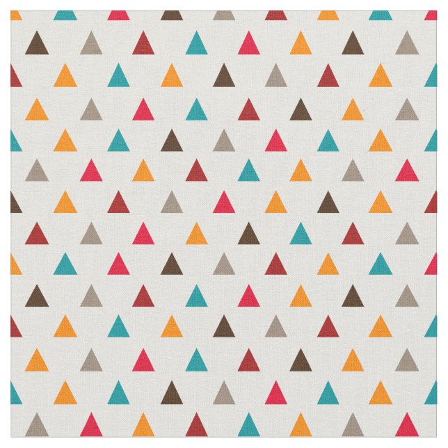 Fabric - Multi Colored Triangles (Close Up)