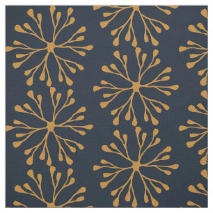 Fabric: Navy & Ochre Yellow Fabric