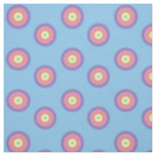 Fabric - Rainbow circles on Blue