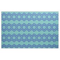 Fabric - Rows of Hexagons in Blue