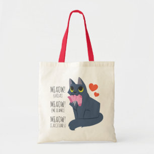 Fabric stock market Cat I am called Socks! Tote Bag