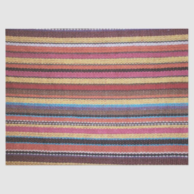 Fabric Stripes Pattern coloured I + your ideas Tissue Paper (Front)