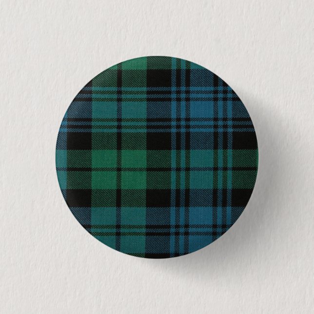 Fabric Tartan Round Button (Front)