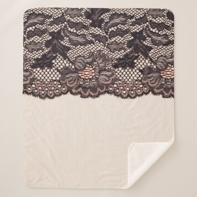 Fabric textile texture and lace for background sherpa blanket (Front)