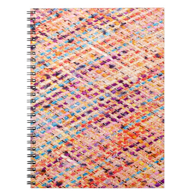 Fabric texture weave a large thread notebook (Front)