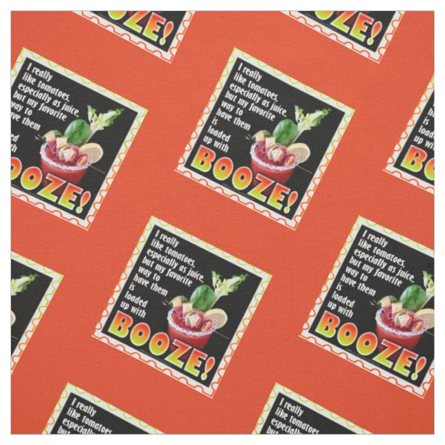 FABRIC - Tomatoes? Load 'em up with BOOZE! (Swatch)