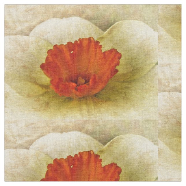 Fabric-Vintage Daffodil Fabric (Close Up)