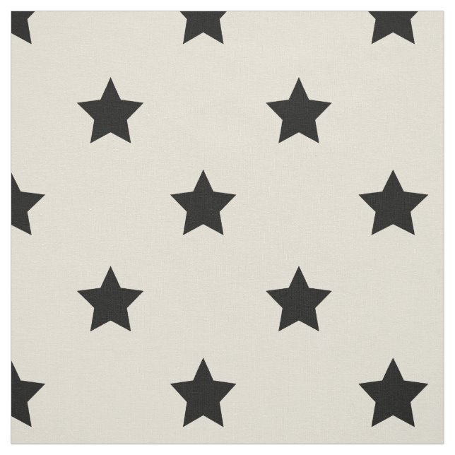 Fabric: White & black stars Fabric (Swatch)