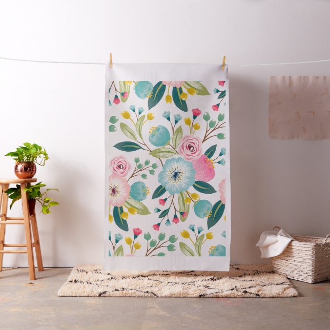 Fabric with Floral Design - Customizable  (In Situ)