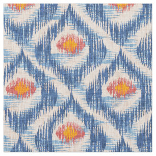 Fabric with ikat pattern