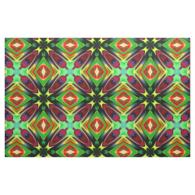Fabric with Kaleidoscope design in mulitcolor (Yard)
