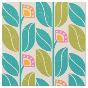 Fabric with vintage floral pattern.