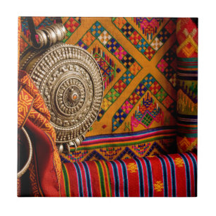 Fabrics, Bhutan Tile
