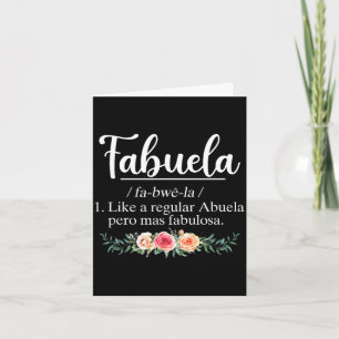 Fabuela definition funny abuela spanish grandma card