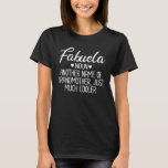 Fabuela Definition Funny Grandma Mother Day Gift T-Shirt<br><div class="desc">Get this funny saying outfit for the best grandma ever who loves her adorable grandkids,  grandsons,  granddaughters on mother's day or christmas,  grandparents day,  Wear this to recognise your sweet grandmother!</div>