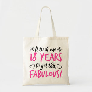 Fabulous 18th Birthday Tote Bag