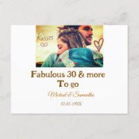 Fabulous 30 years anniversary add name photo date
