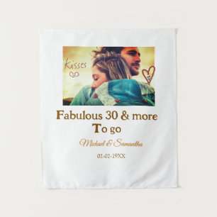 Fabulous 30 years anniversary add name photo date tapestry