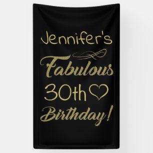 Fabulous 30th Birthday For Women Banner