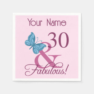 Fabulous 30th Birthday Napkin