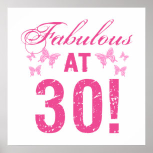 Fabulous 30th Birthday Poster