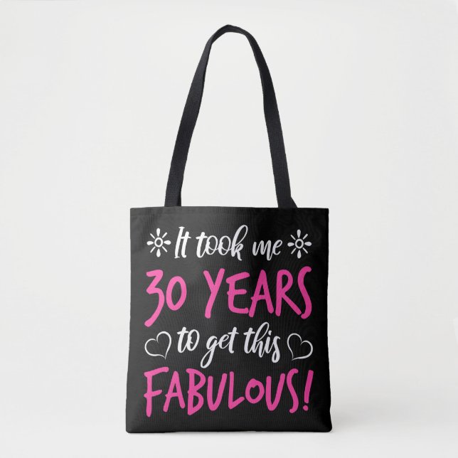 Fabulous 30th Birthday Tote Bag (Front)