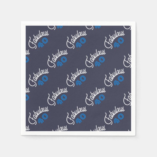 Fabulous 40 Birthday Napkin (Front)