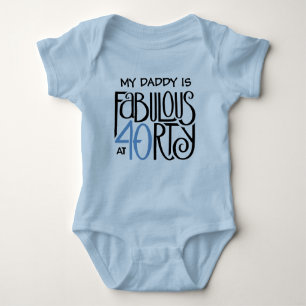 Fabulous 40 black blue Baby T-shirt Baby Bodysuit
