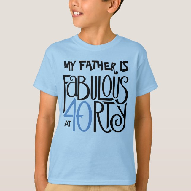 Fabulous 40 black blue Kids T-shirt (Front)