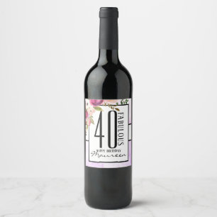 Fabulous 40 Wine & Champagne Labels