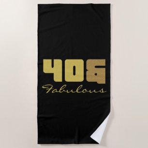 Fabulous 40th Birthday Beach Towel