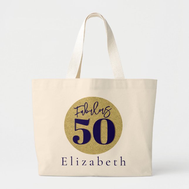 Fabulous 50 Birthday Tote Bag (Front)