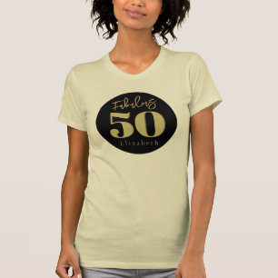 Fabulous 50 Gold Birthday T-Shirt