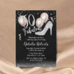 Fabulous 50 Silver High Heel Girl 50th Birthday Invitation<br><div class="desc">Fabulous 50 Silver High Heel Girl 50th Birthday Invitations.</div>