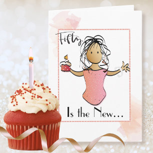 Fabulous 50th Birthday Card Personalised for Her
