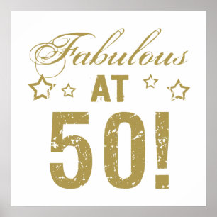 Fabulous 50th Birthday Poster