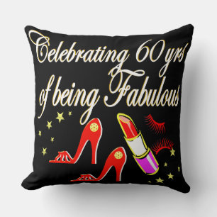 FABULOUS 60 YEAR OLD DIVA CUSHION