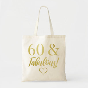 Fabulous 60th Birthday (Gold) Tote Bag