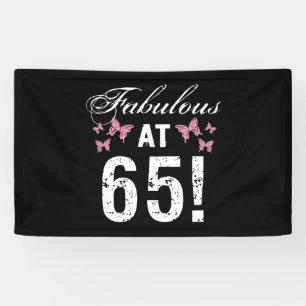 Fabulous 65th Birthday Banner