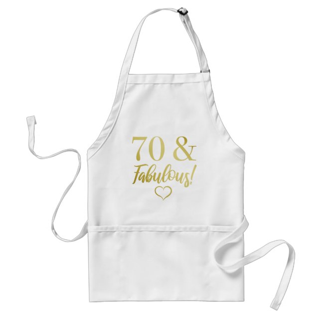 Fabulous 70th Birthday (Gold) Standard Apron (Front)