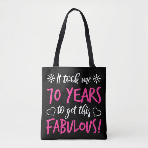 Fabulous 70th Birthday Tote Bag