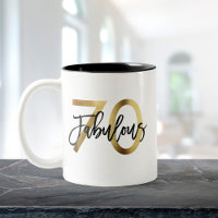 Fabulous 70th | Modern Elegant Chic Gold Birthday