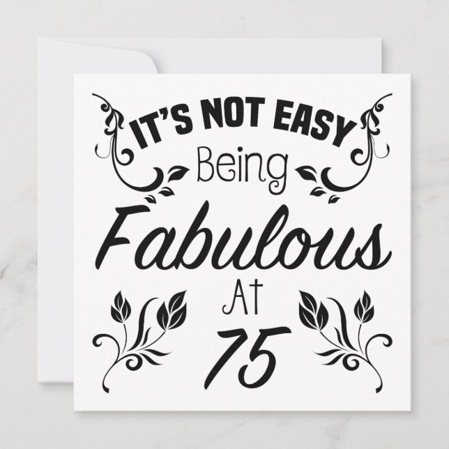 Fabulous 75th Birthday Card (Front)