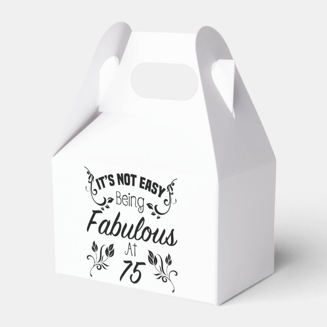 Fabulous 75th Birthday Favour Box (Front Side)
