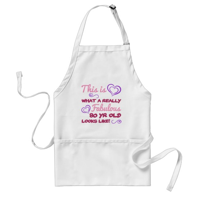 Fabulous 80th Birthday For Women Standard Apron (Front)