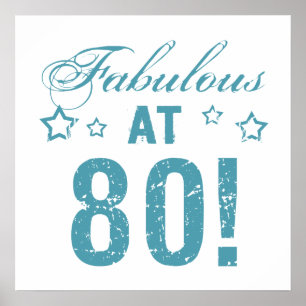 Fabulous 80th Birthday Poster