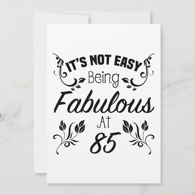 Fabulous 85th Birthday Card (Front)