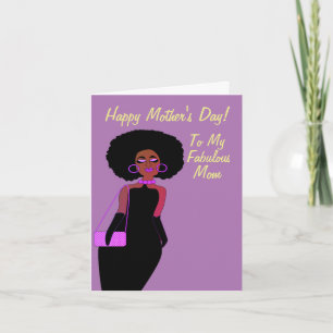 Fabulous African American Mum Mother's Day  Card